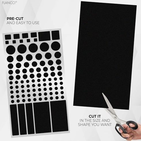 FLANCCI LED Light Blocking Stickers - Blackout LED Covers, Dim 50%-80% of Lights, 2 Sheets (1 Cut Out + 1 Uncut)