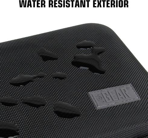 USA GEAR Hard Shell Electronic Organizer Travel Case 7.5 Inch - GPS Cases with Accessory Pocket, Water Resistant (Black)