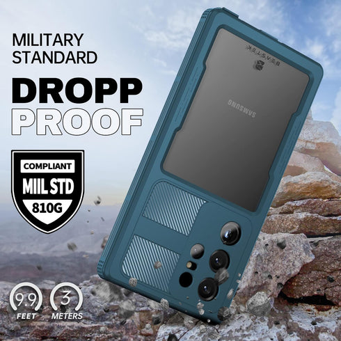 BEASTEK Galaxy S23 Ultra Waterproof Case, SRE Series Shockproof IP68 Underwater Case with Built-in Screen Protector
