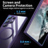 Samsung Galaxy S23 Ultra Case, Magnetic Cover with Soft Frosted Frame & Hard Clear Back, Shockproof Protection (Purple)