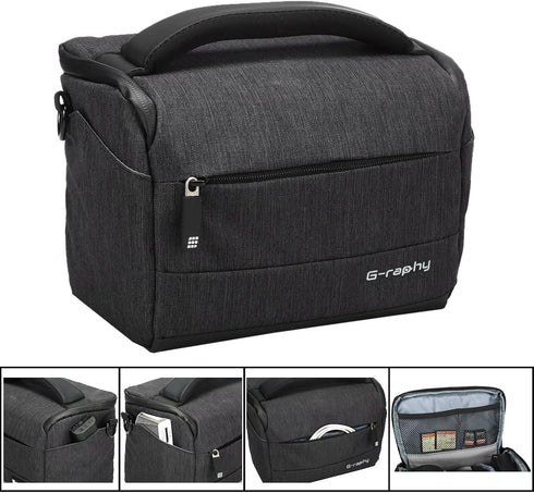 G-raphy Camera Bag Case Compact Lightweight Shoulder Crossbody Sling Waist Photography Bags for Nikon Canon Sony DSLR