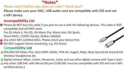 Ultra Tough iOS 15 to MicroUSB OTG Pro Cable 15cm for iPhone 13 Pro Max Mini, Chord Mojo2, HiFi