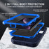Military Grade 3 in 1 Heavy Duty Shockproof/Drop Proof/Dust Proof Case for iPhone XR, with 2Pcs Tempered Glass Screen