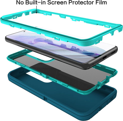 MXX Case Compatible with Galaxy S21 Ultra, 3-Layer Heavy Duty Body Bumper Cover for Samsung Galaxy S21 Ultra 5G