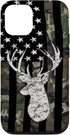 American Flag Whitetail Buck Camouflage Case for iPhone 12/12 Pro