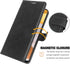 Galaxy A42 5G Case, Black Leather Wallet Flip Folio Case with Card Slots, Kickstand, Magnetic Closure, Ultra Slim