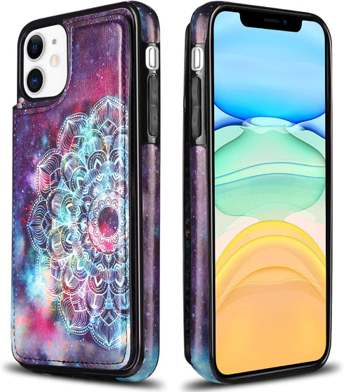 HianDier Wallet Case for iPhone 11 6.1-inch, Slim Protective Case with Credit Card Slot Holder, Magnetic Closure Cover