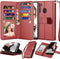 Njjex Galaxy A21 Case for Samsung Galaxy A21 Wallet Case 2020, PU Leather Folio Flip with 9 Card Slots and Lanyard