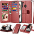 Njjex Galaxy A21 Case for Samsung Galaxy A21 Wallet Case 2020, PU Leather Folio Flip with 9 Card Slots and Lanyard