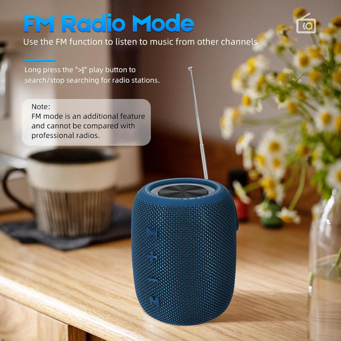 Portable Bluetooth Speaker, BT5.3 Wireless 20W Bass Speaker with Multi LED Light Modes, IPX6 Waterproof, 16H Playtime