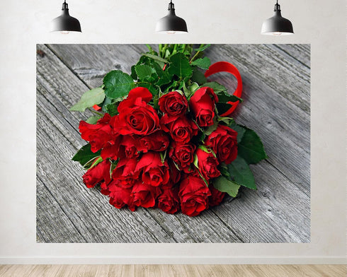 TryKid 10x7ft Romantic Red Rose Bouquet Backdrop Fresh Flower Gift Photography Background Valentine