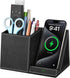 Pen Holder for Desk, Organizer with Wireless Charger, Multi-Functional Pencil Organizer for Home Office Supplies