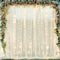 Suppromo 10ft x 10ft Ivory Tulle Photo Backdrop Curtain with Lights String for