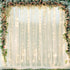 Suppromo 10ft x 10ft Ivory Tulle Photo Backdrop Curtain with Lights String for