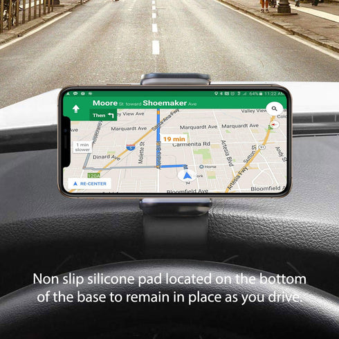 Dashboard Phone Mount Cradle, 360 Rotating Smartphone Holder for iPhones, Samsung Galaxy, Google Pixel