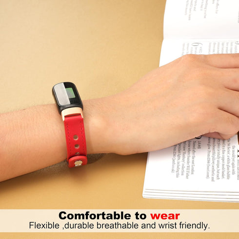 Genuine Leather Replacement Wristband for Inspire 3 Smartwatch, Waterproof Strap, Compatible with Fitbit Inspire 3 for
