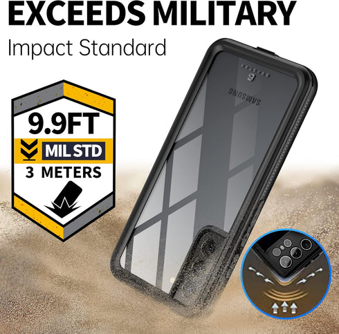 BEASTEK TRE Series Waterproof Case for Samsung Galaxy S22 Plus, IP68 Shockproof Full Body Cover with Screen Protector