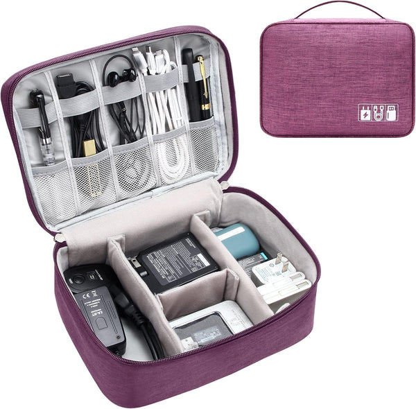 Electronics Organizer Travel Bag, Waterproof Portable Digital Storage Case for Accessories