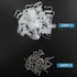 100 Pcs 3/8 Inch R-Type Clip Clamp, Nylon P-Type Mounting Clips, Wire Management with Stainless Steel Screws