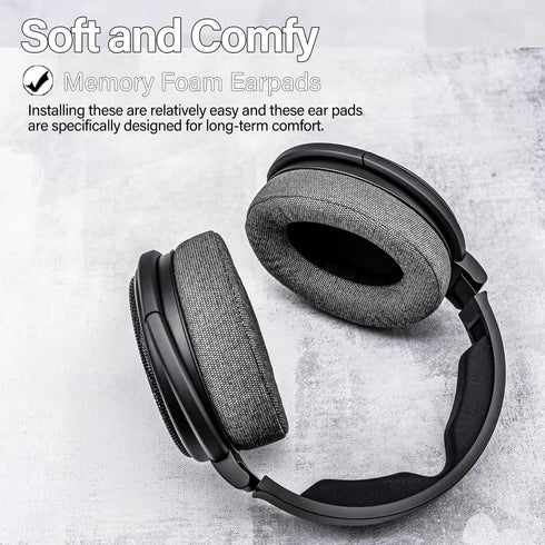 Replacement Earpads for HD650, HD660 S, HD600, HD6XX, HD58X, HD580, HD565, HD545, HD535 Headphones by TRANSTEK (Grey
