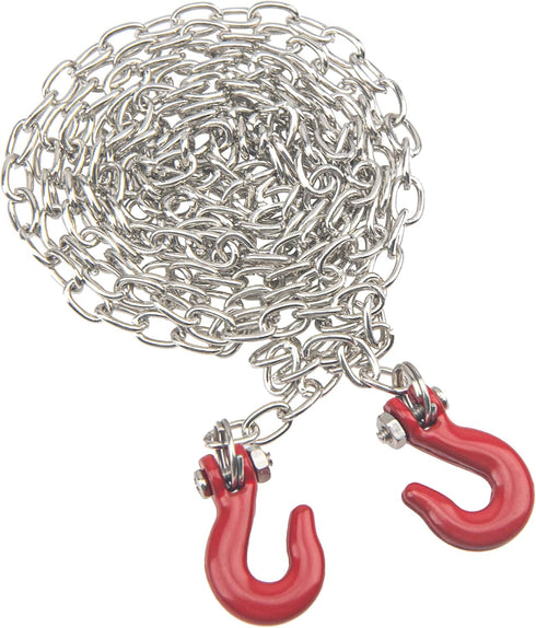 1/10 SCX10 TRX4 90046 CC01 D90 TF2 1/10 RC Metal Tow Hook with Trailer Tow Chain Buckle Shackles RC Decorations