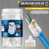Everest Media Solutions RJ45 Cat6/6a Pass Through Connectors, 200 Pcs for Thick 23 AWG UTP Network Cable