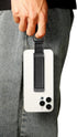 Black Phone Strap Holder for Hand, Finger Grip for Back of Phone, Cell Phone Strap Holder