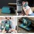 Asuwish Wallet Case for Samsung Galaxy S20 5G - 6.2" PU Leather, RFID Blocking, Screen Protector, Card Holder, Green.
