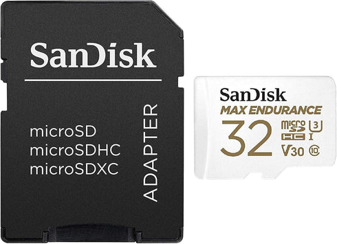 SanDisk Max Endurance 32GB MicroSDHC Memory Card for Wyze Cam v2, Wyze Cam Pan Home Security Cameras, Class 10 Bundle