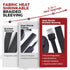 BuyUneed 2:1 (3/8" 30ft) Heat Shrink Fabric Tubing Braided Sleeving - Abrasion Protection Flexibility Wiring Harness