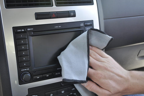 Eurow Microfiber Screen & Lens Cleaning Cloths, 2-Pack, 8" x 12", Gray, Streak-Free, Lint-Free, Soft, Washable