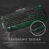 MPTOG Chipset, Ergonomic Keyboard and Mouse Combo with Wrist Rest, BK Full-Size Colorful Office Keyboard and Mouse
