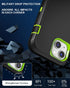 iPhone 13 Case (6.1") with 2 Tempered Glass Screen Protectors, Heavy Duty Military-Grade Full Body Drop Protection