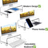 5.7 Inch AMT Acrylic Monitor Stand and Laptop Riser with Keyboard Cover, Clear Desktop Shelf for Office and Home