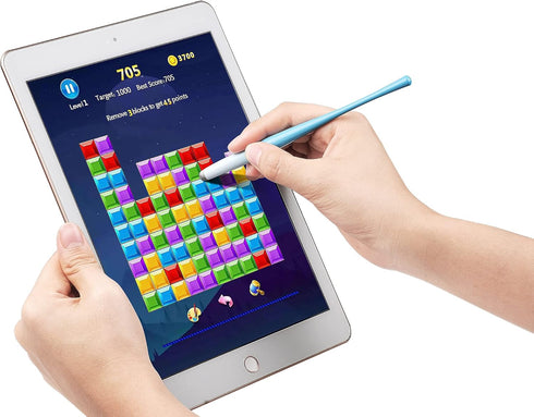 Slim Waist Stylus Pens for Touch Screens, for iPhone, iPad, Kindle Fire, Includes 8 Extra Replacement Fiber Tips,