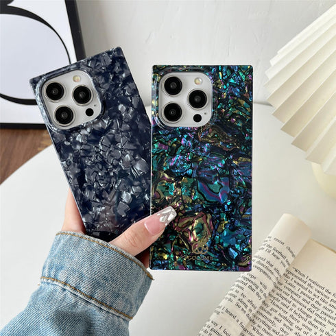 Cocomii Rectangle Case for iPhone 14 Pro Max, Abalone, Compatible with MagSafe, Luxury Slim Glossy Shockproof with