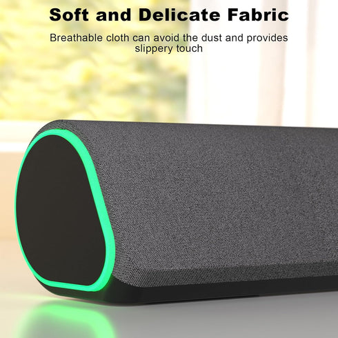 SOULION R50 Bluetooth Computer Speakers, 3.5mm PC Sound Bar, Wired USB Powered with Colorful LED Lights, Surround Sound