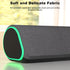 SOULION R50 Bluetooth Computer Speakers, 3.5mm PC Sound Bar, Wired USB Powered with Colorful LED Lights, Surround Sound