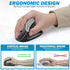 Wireless Vertical Ergonomic Mouse, Multi-Device Bluetooth + 2.4G Connection, 4 Adjustable DPI for PC, Laptop, Black