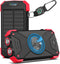 BLAVOR 10,000mAh Solar Charger Power Bank, Portable Wireless Charger with 20W Fast Charging, Dual Flashlight for Camping