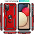 Samsung Galaxy A03S Case, Red - Military Grade 16ft Drop Tested, HD Screen Protector, Magnetic Ring Holder, Kickstand.