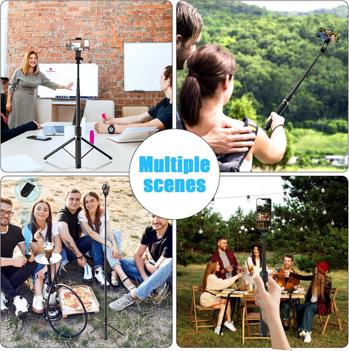 Rupital 71 180cm 360 16 15 14 13 12 Tall Selfie Stick Tripod with Remote, Extendable Phone Tripod Stand with Rotation