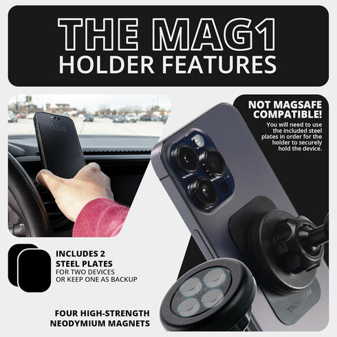 Tackform Vent Phone Mount - Compatible with 2015-2020 Ford F-150, 2017-2021 Super Duty, 2018-2021 Expedition |