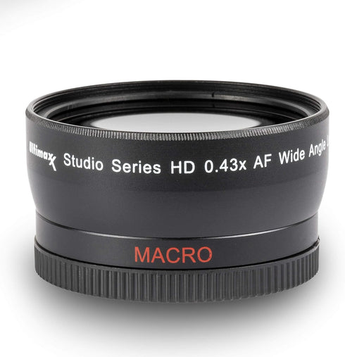 58mm High Definition 0.43x Wide Angle Lens (w/Macro) for Canon DSLR EOS Rebel 70D 77D 80D 90D T8i T7 T7i T6i T6s T6 T5i