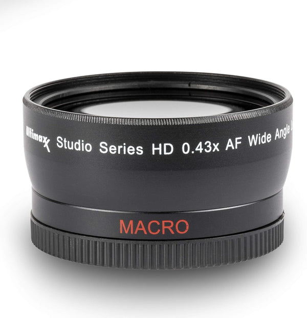 58mm High Definition 0.43x Wide Angle Lens (w/Macro) for Canon DSLR EOS Rebel 70D 77D 80D 90D T8i T7 T7i T6i T6s T6 T5i