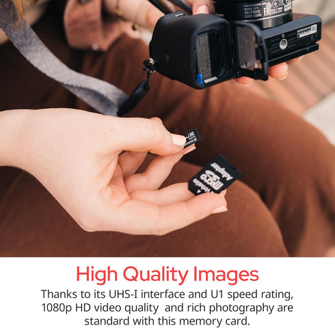 Verbatim 8GB V10 10 (1080p) U1 80MB/s Premium microSDHC Memory Card with Adapter UHS-I Class Supports Full HD Speed