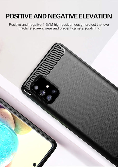 Galaxy A71 5G Cell Phone Case, Soft TPU Slim Fashion Protective Cover with HD Screen Protector
