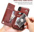 iPhone Xs Max Wallet Case, OT ONETOP Premium PU Leather with Card Holder, Brown, 6.5 Inch