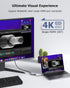 Glomtheia 2 1 2 4K@30Hz 4K@60Hz Dual HDMI Adapter for Monitors Extended Display in Out, USB C to HDMI Splitter