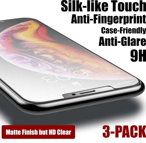 iPhone 12 Pro Max 3 Pack Matte Screen Protector - 9H Hardness, Anti-Fingerprints, Anti-Glare, Anti-Scratch, 6.7"